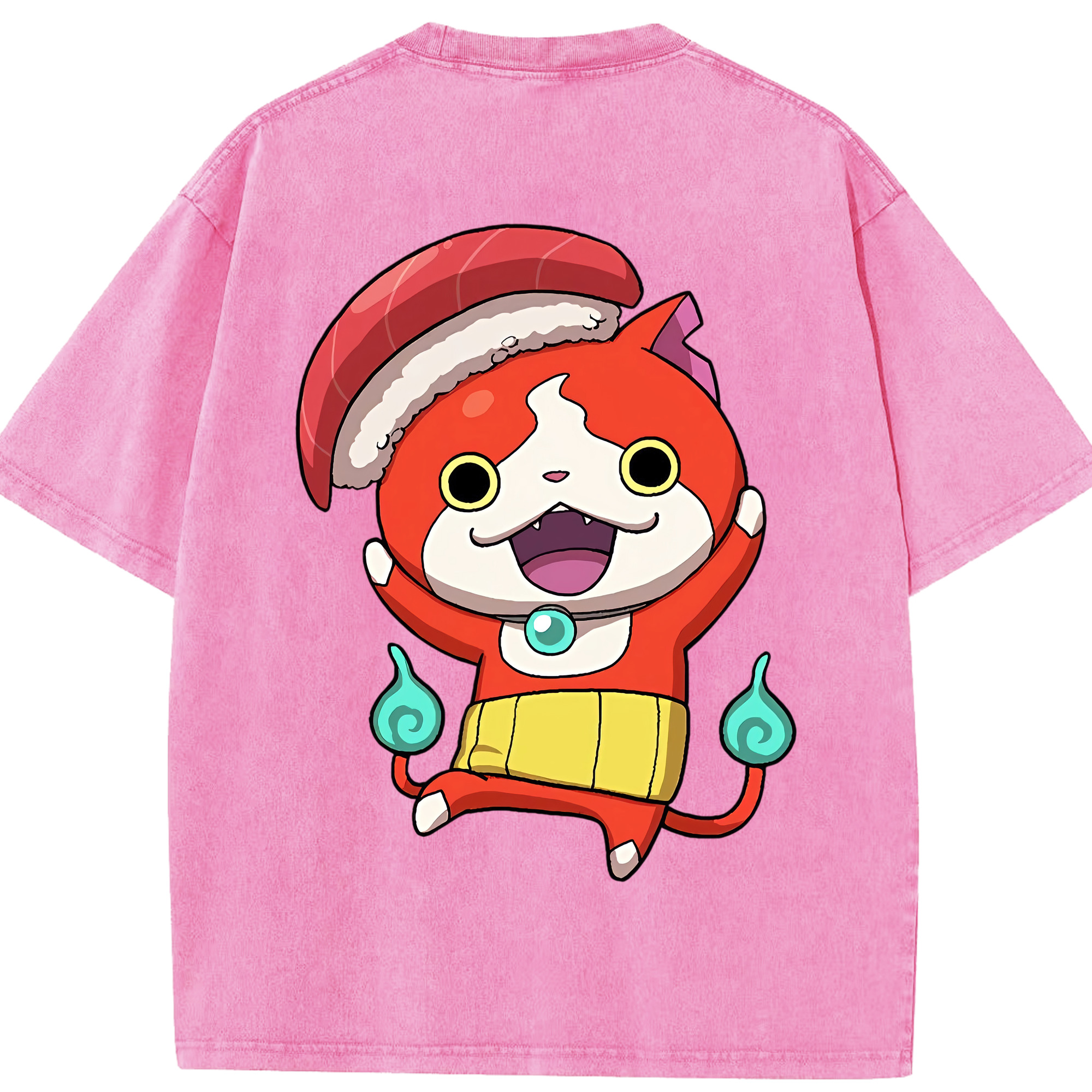 （画像用） 妖怪ウォッチ Yo-kai Watch 綿100% ヴィンテージ風 半袖Tシャツ（背面プリント）